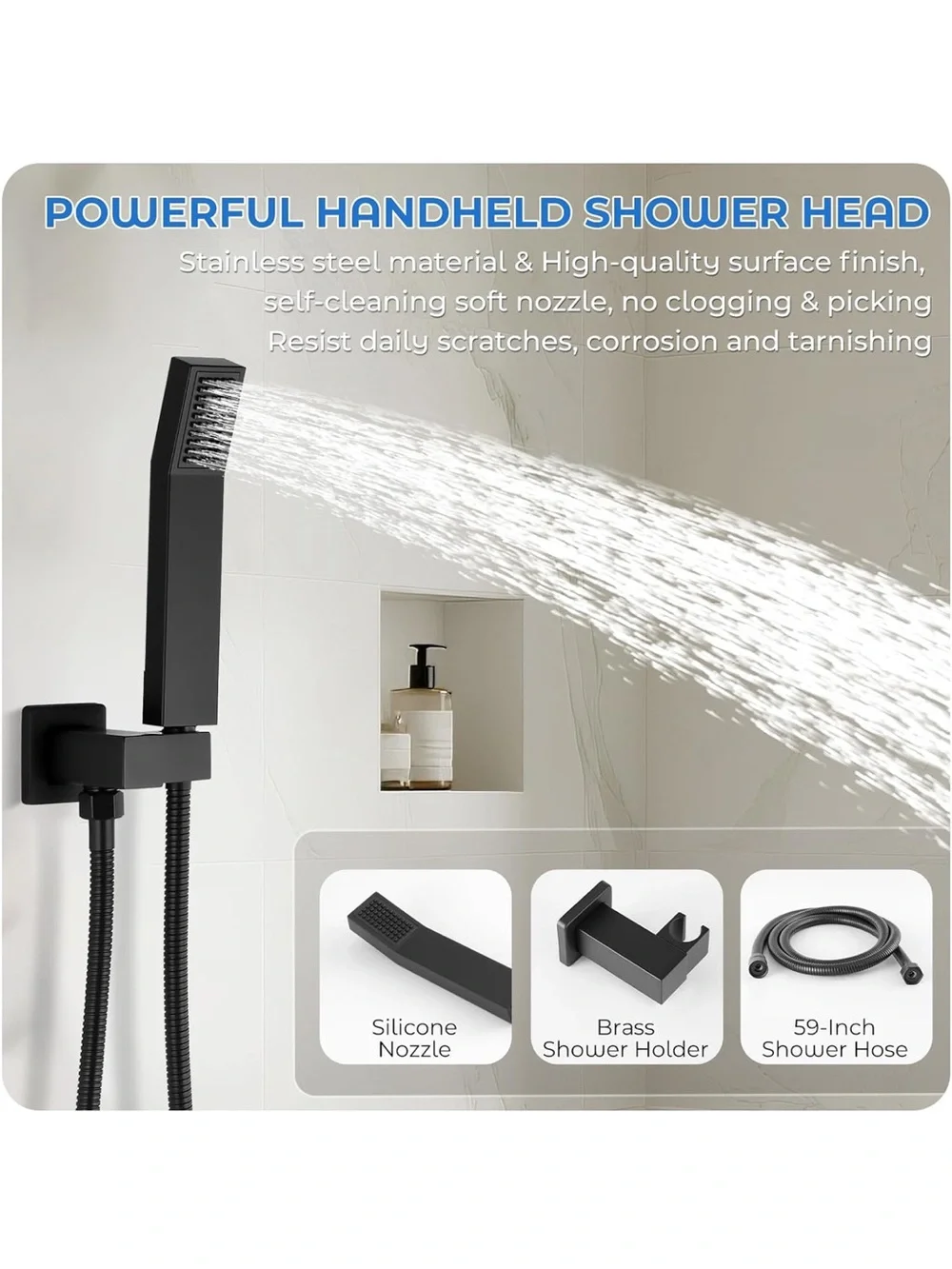 Black Shower Faucet Set 10